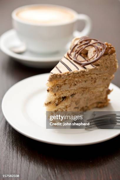 coffee and cake - gateaux stock pictures, royalty-free photos & images