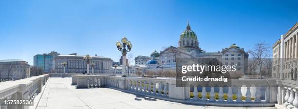 pennsylvania capitol building panorama - pennsylvania capitol stock pictures, royalty-free photos & images