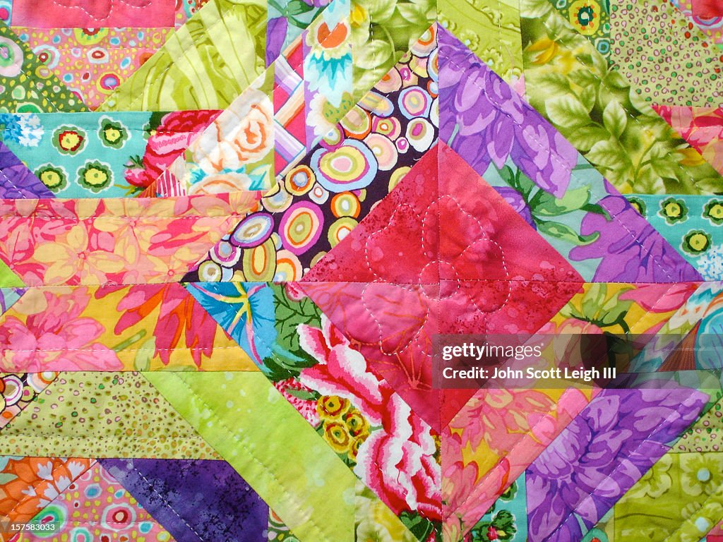 Bunte Steppdecke
