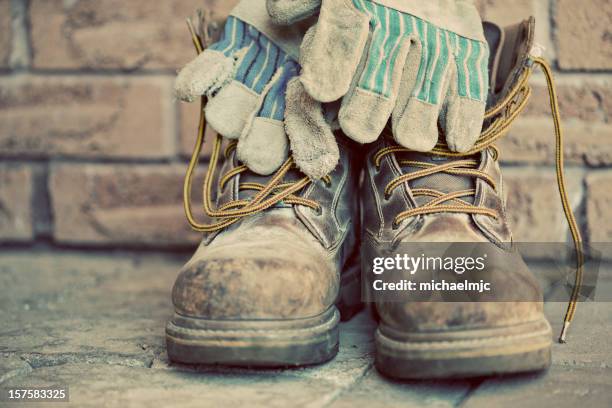 steel toe boots - work boot stock pictures, royalty-free photos & images