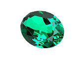 Emerald Stone in Oval