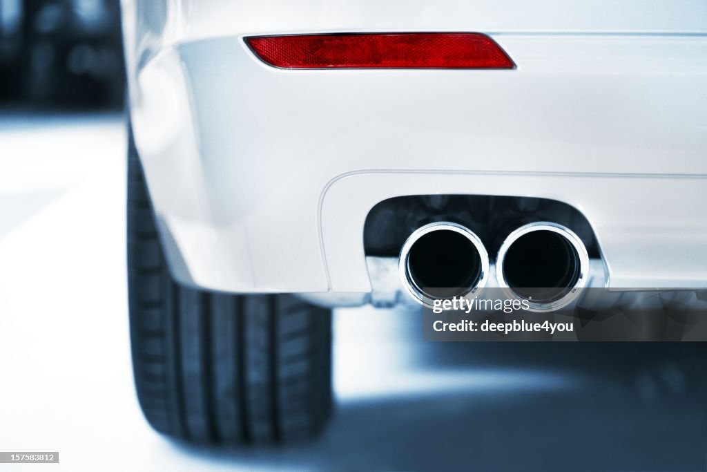 Exhaust and red light