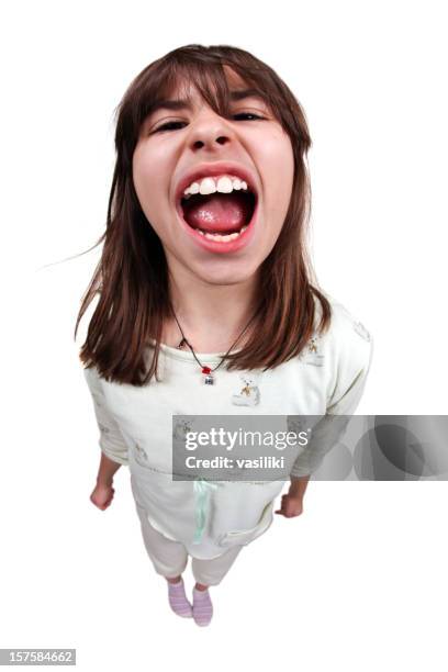 funny screaming girl - girl punching stock pictures, royalty-free photos & images