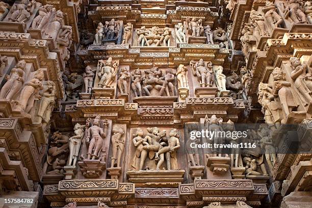 khajuraho, india temple - khajuraho 個照片及圖片檔