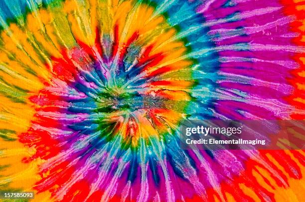 colorful tie dye swirl texture - 70s abstract bildbanksfoton och bilder