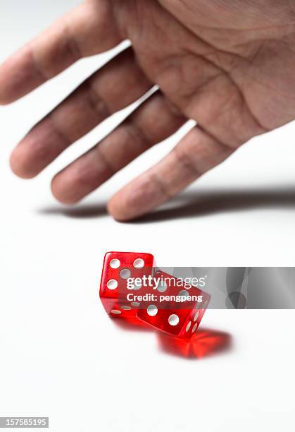 two dices - red dice stock pictures, royalty-free photos & images