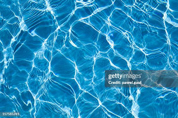 blue swimming pool background - swimming pool texture stockfoto's en -beelden