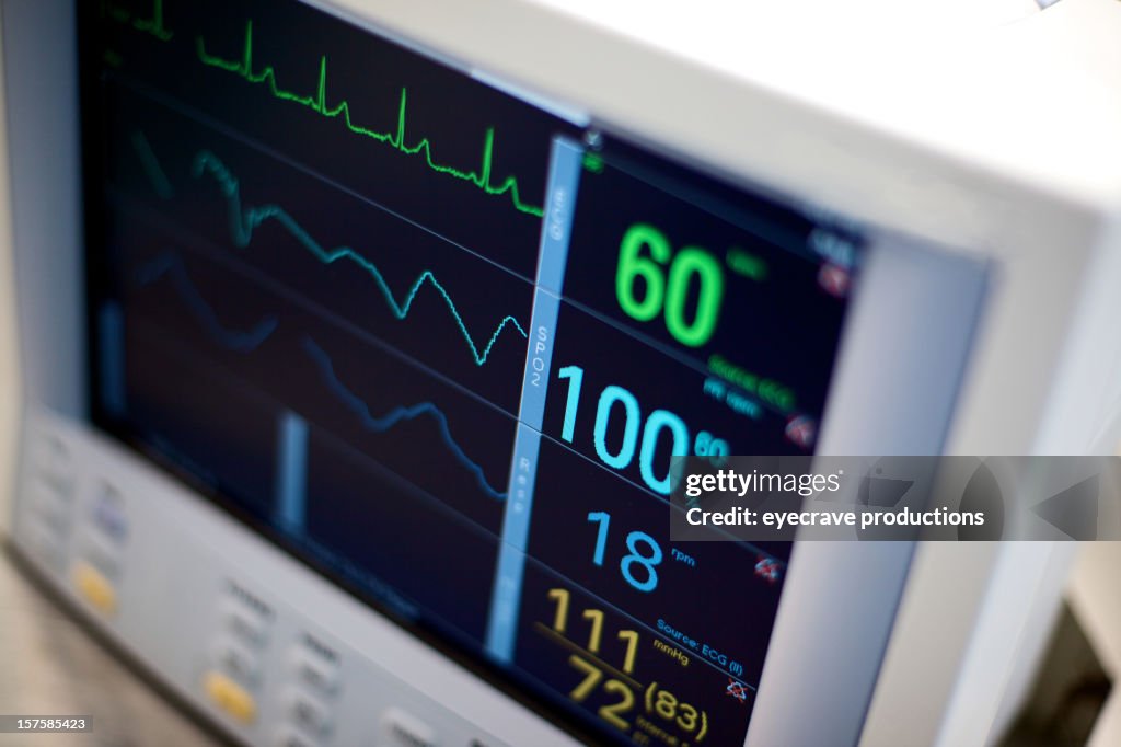 EKG hospital medical equipment vital statistics