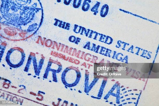 american visa 1991 - passport stamp stock pictures, royalty-free photos & images
