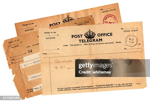 Three old British telegrams Three old British telegrams