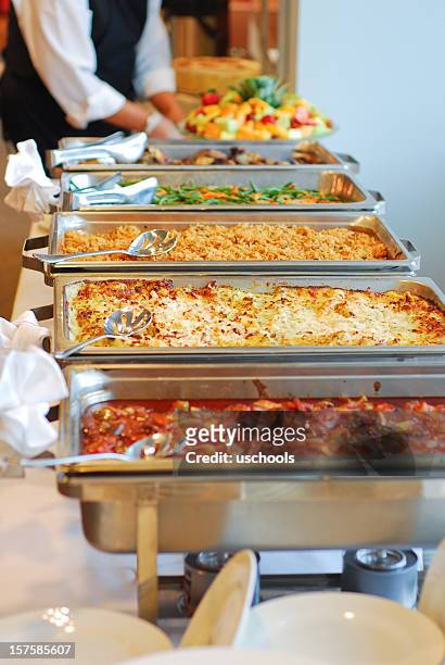 banquet table - lunch buffet stock pictures, royalty-free photos & images
