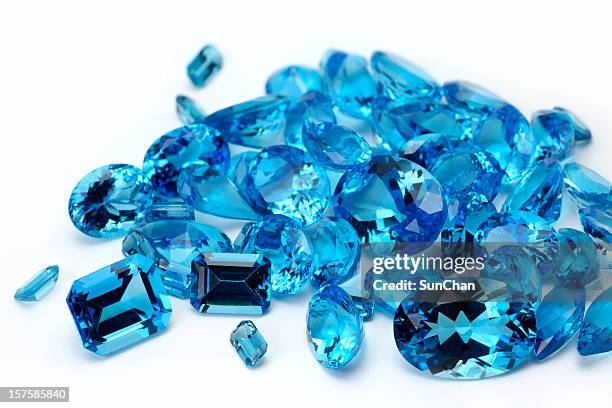 pile of topaz - topaz stock pictures, royalty-free photos & images