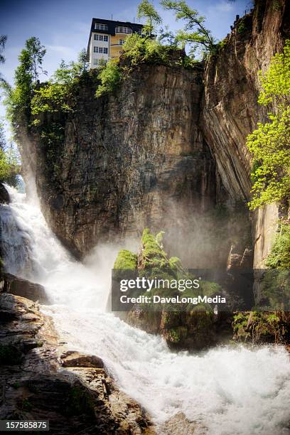 waterfall in bad gastein - austria - bad gastein stockfoto's en -beelden