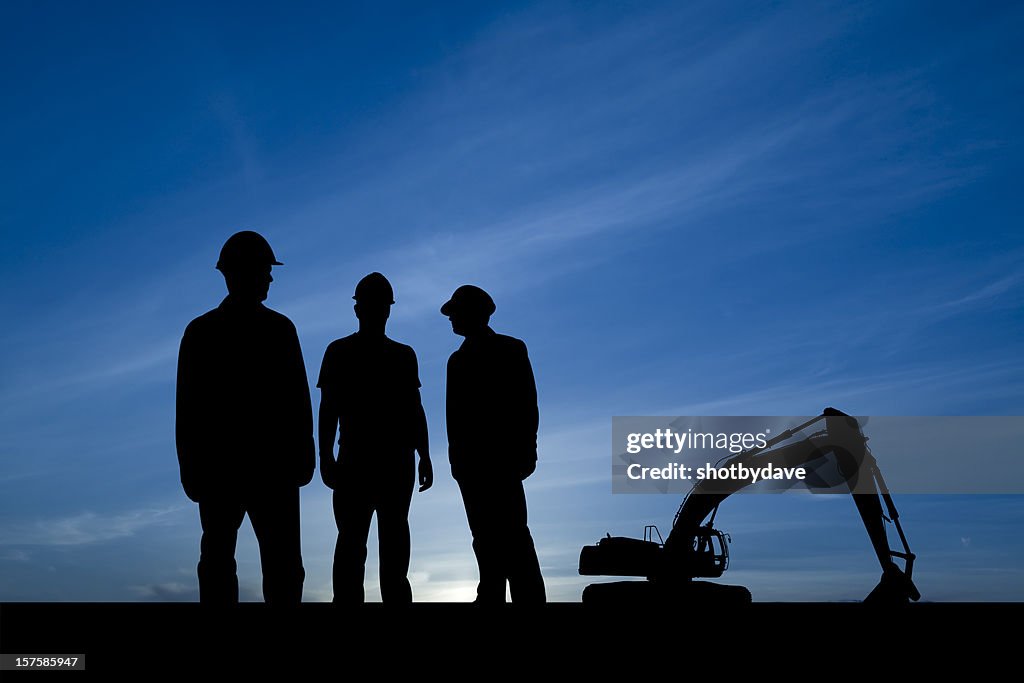 Three Guys at a Construction Site