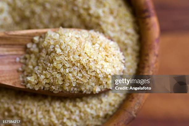 raw bulgur - bulgur wheat stock pictures, royalty-free photos & images