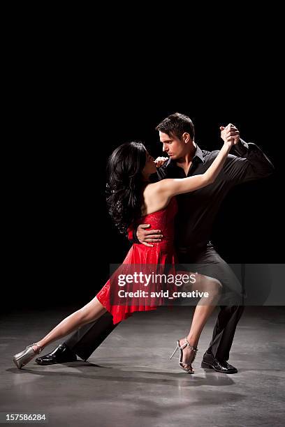 couple ballroom dancing - ballroom stockfoto's en -beelden