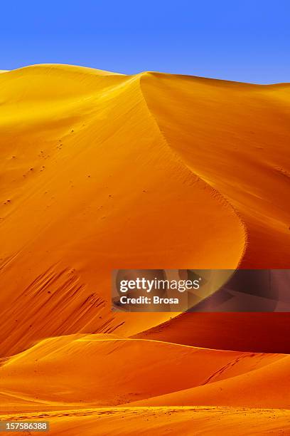 dunes in the sahara - merzouga stockfoto's en -beelden