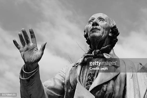 hans christian andersen world famous poet in kongens have - hans christian andersen stock pictures, royalty-free photos & images