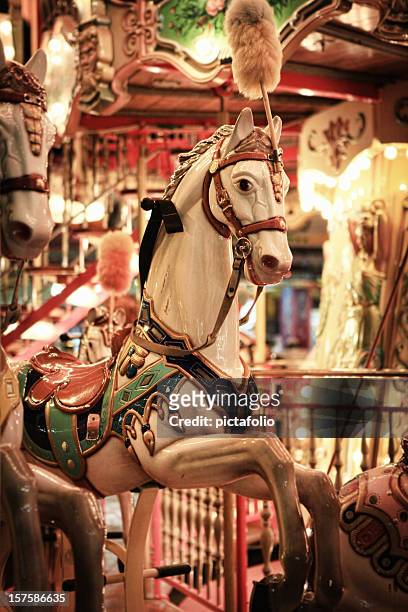 carousel ride - kermis stock pictures, royalty-free photos & images