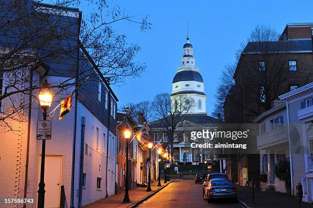 annapolis at dawn - annapolis stock pictures, royalty-free photos & images