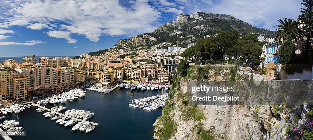 Panoramic View of Monaco Harbour, Monaco