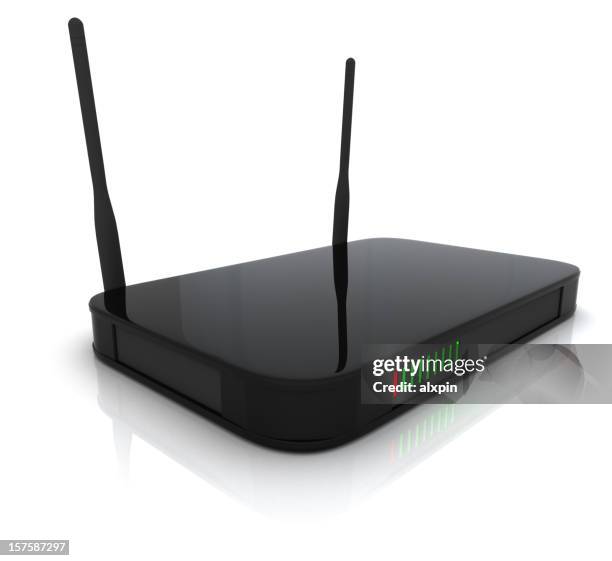 w-lan router - antenne freisteller stock-fotos und bilder