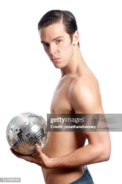 disco ball man - semi dress stock pictures, royalty-free photos & images