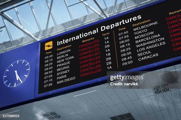 tous les vols annulé - voler photos et images de collection