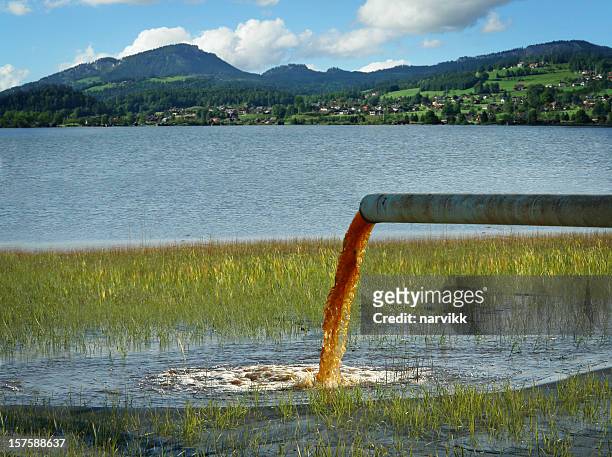 contaminación de aguas - contaminación ambiental fotografías e imágenes de stock