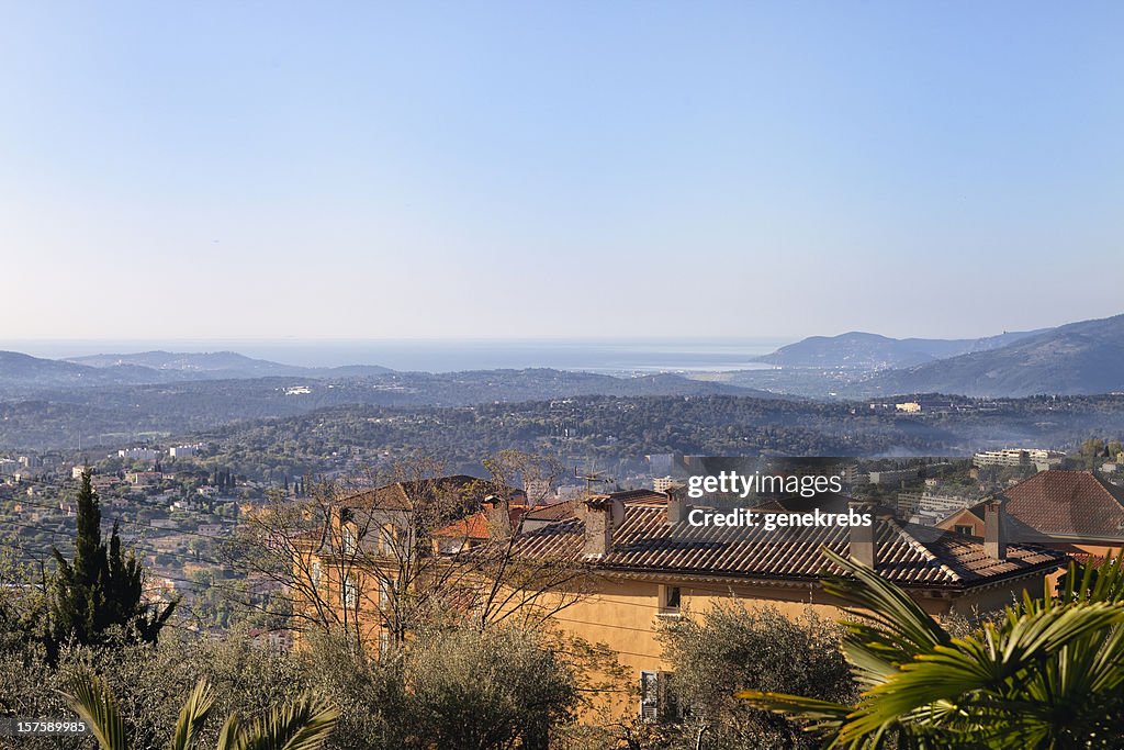 Spring Morning in Grasse, looking down towards Cannes, France