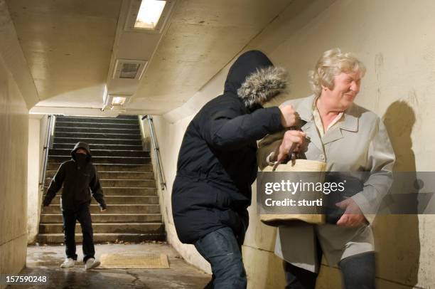 bag snatch - mugger stock pictures, royalty-free photos & images