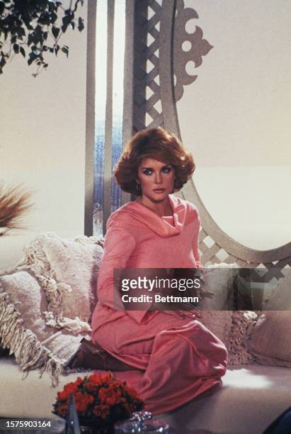 Swedish-American actress Ann-Margret on the set of 'The Big Event: Memories of Elvis', an NBC television special she is hosting, New York, November...