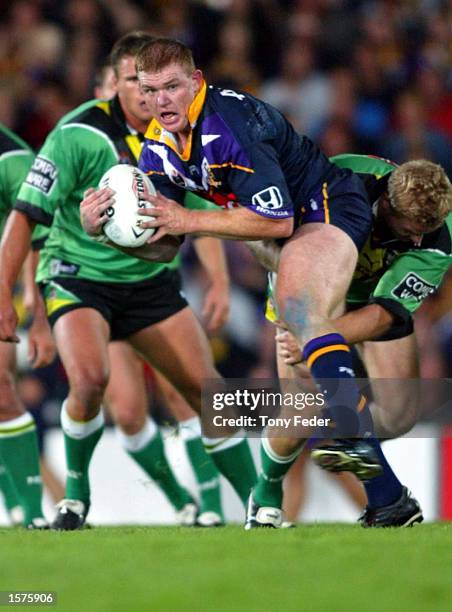 Peter Robinson for Melbourne Storm in action during the NRL round 1 game between the Melbourne Storm and Canberra Raiders at Olympic Park,...