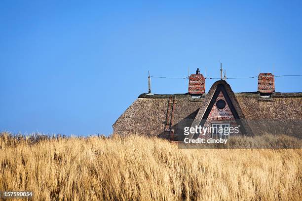 strohdach (reetdach - thatched roof stock-fotos und bilder