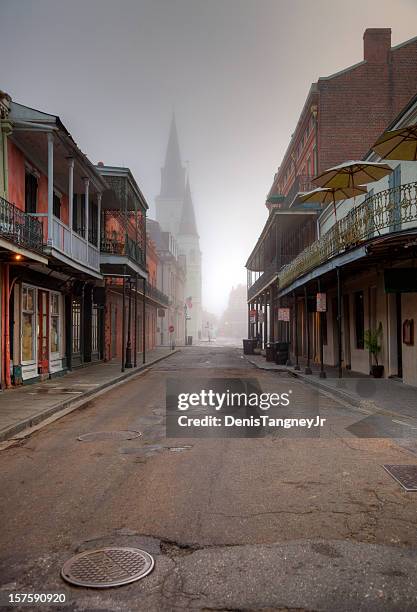 french quarter new orleans - st louis cathedral new orleans 個照片及圖片檔