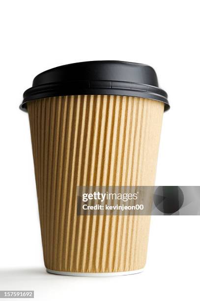 disposable coffee cup - take away coffee cup stock pictures, royalty-free photos & images