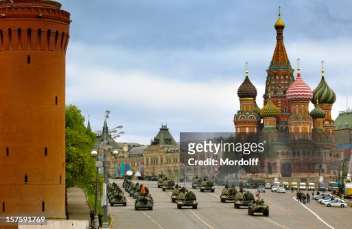 Military parade in Moscow, Russia