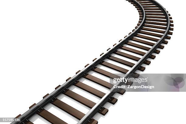 la vía férrea - rail fotografías e imágenes de stock