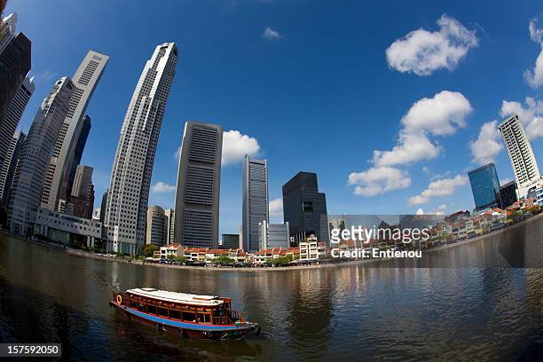 singapore city - boat singapore bildbanksfoton och bilder