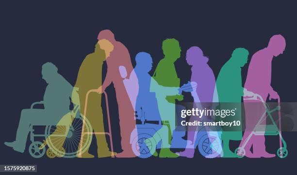elderly people - nursing home stock illustrations