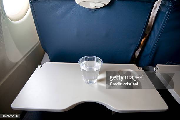 airplane service - plane seat stockfoto's en -beelden