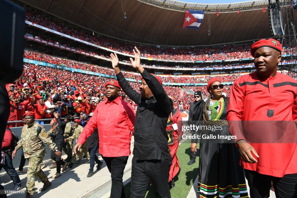 Eff Rally Today EFF party leader Julius Malema ,EFF party deputy President Floyd ...