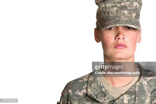 female soldier at attention - soldier grave stock pictures, royalty-free photos & images