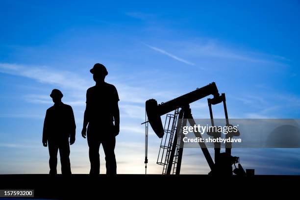 ícones da indústria de petróleo e de gás - oil and gas workers imagens e fotografias de stock