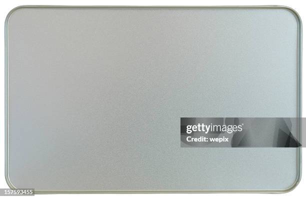 silver sheet metal frame texture flanged edges background - tray stock pictures, royalty-free photos & images