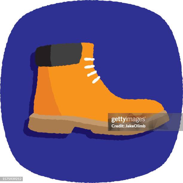 work boot doodle 4 - suede shoe stock illustrations