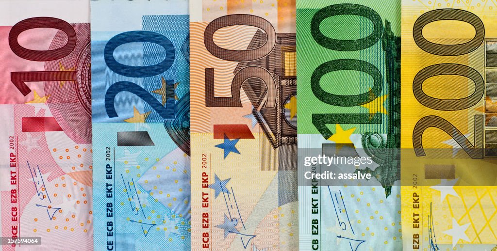 Monnaie Euro bank notes