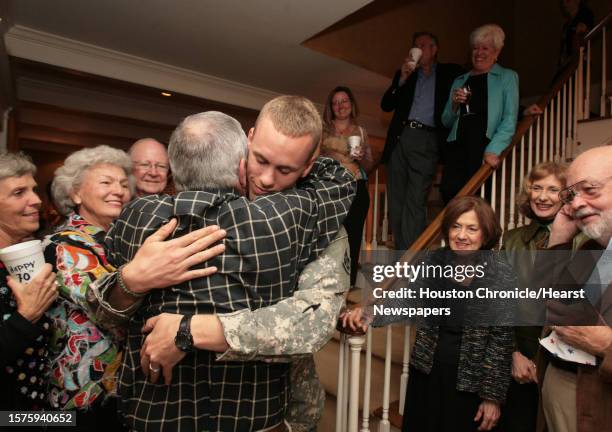 Andrew Ruff Grid Bob Wallace hugs grandson Andrew Ruff, 22-year old U.S Army soldier ...