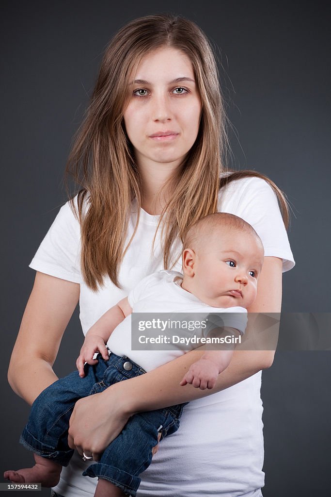 Overwhelmed Young Mother