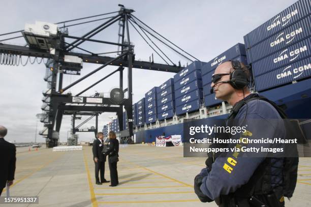 Port Police and U.S. Customs and Border Protection officers were reinforcing the idea that the port was designed involving security agencies to...